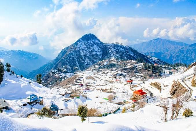 Snow-covered peaks rising above Kalam in Upper Swat Valley, Khyber Pakhtunkhwa